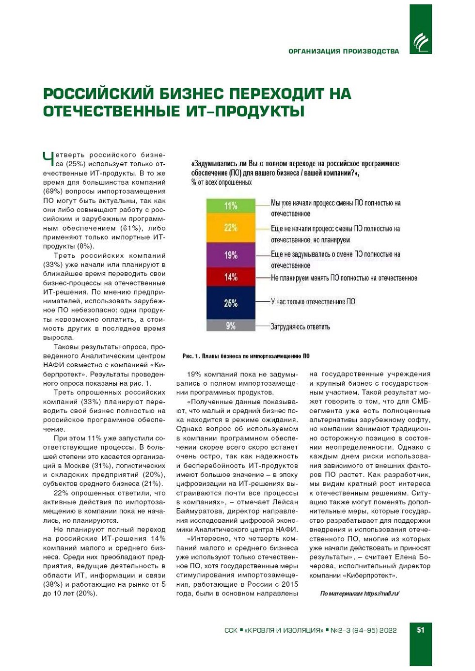 Читать | Российский бизнес переходит на отечественные ИТ-продукты | Номер |