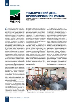 ������������ ���� �������������� Weinig: 
������ �������� ����� � ������� ���������������� 
����������